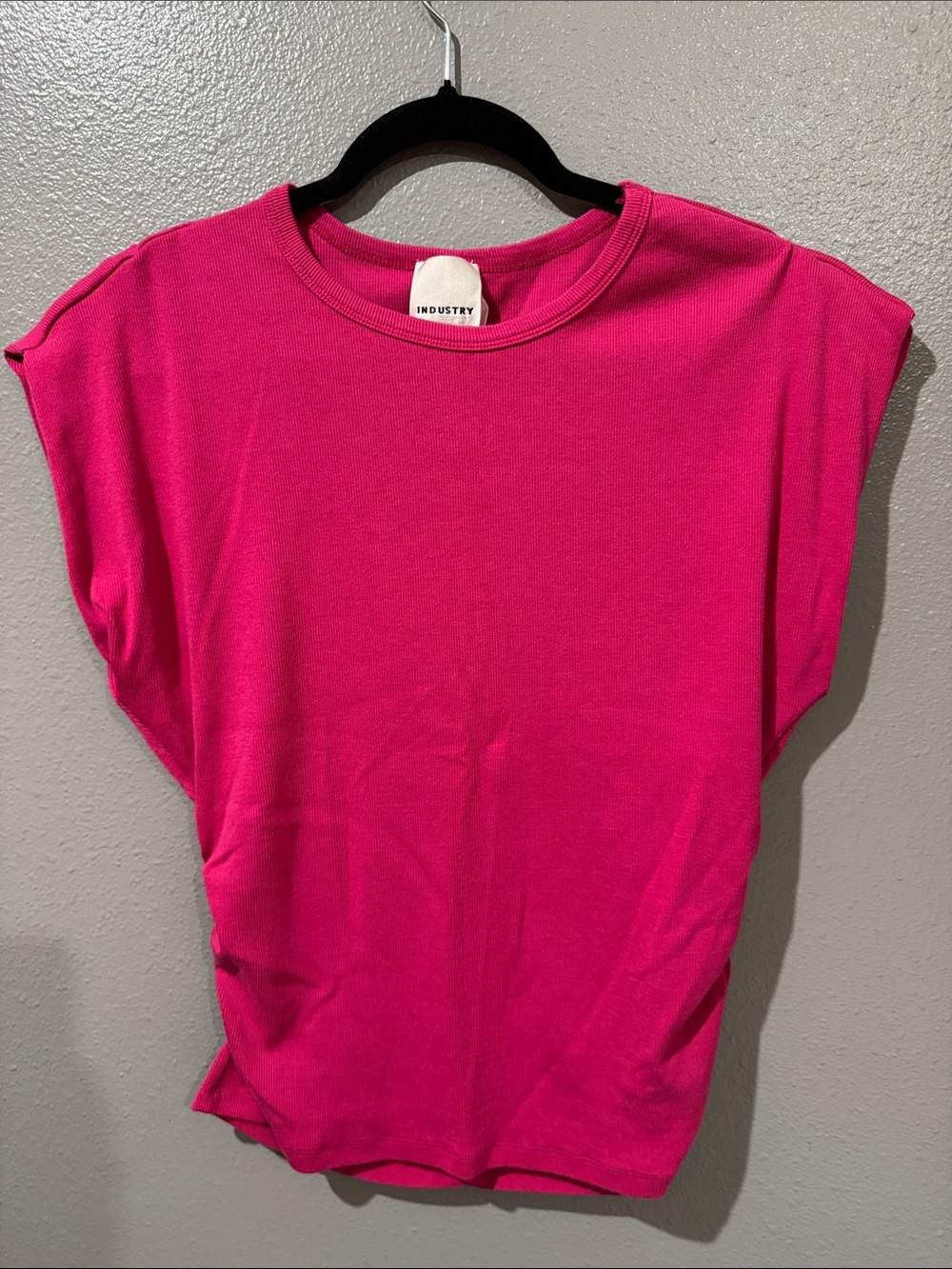 Industry Hot Pink Cap-Sleeve Tee